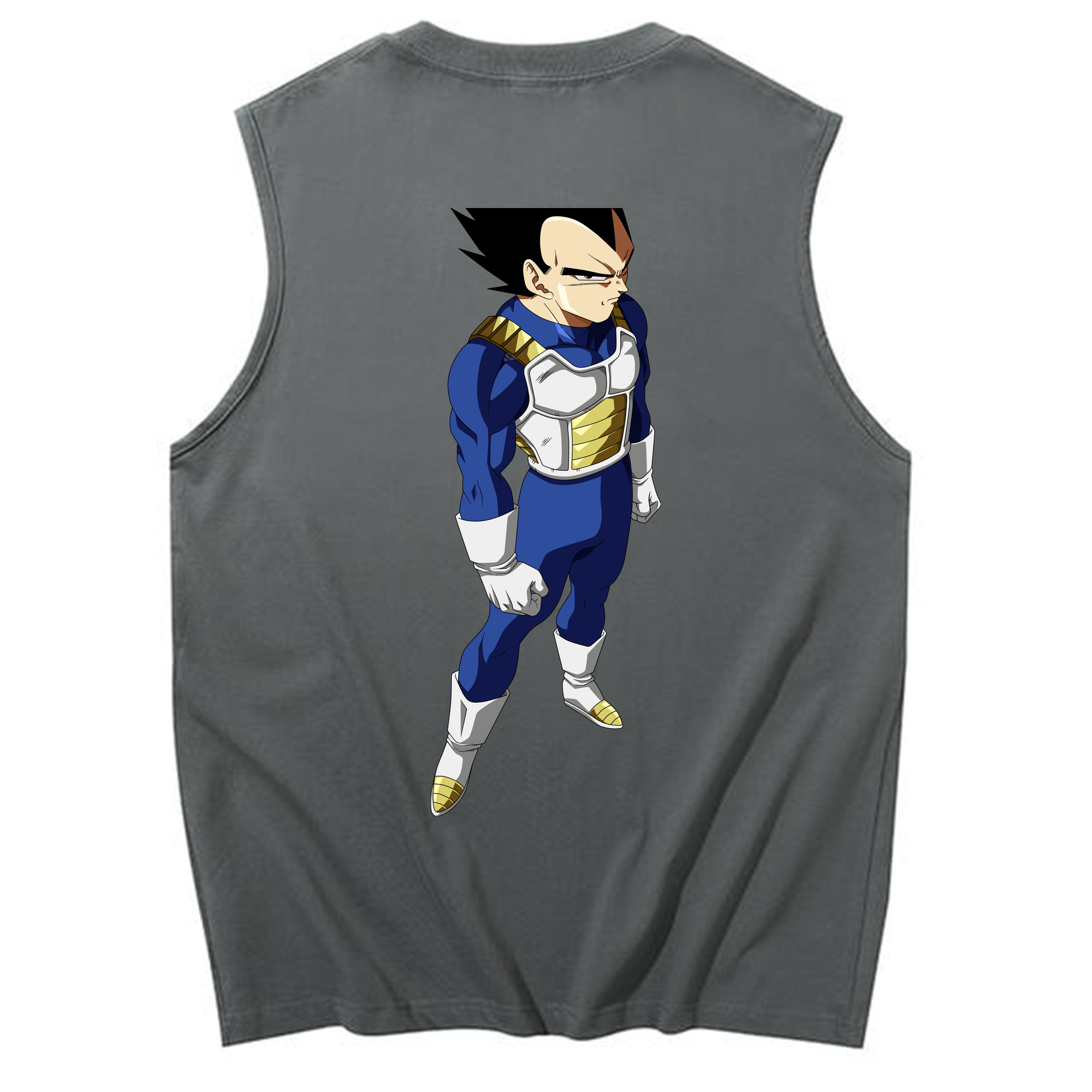 （画像用） ドラゴンボール ベジータ四世（Bejīta Yonsei）DRAGON BALL Vegeta IV コットン100％タンクトップ（背面プリント）